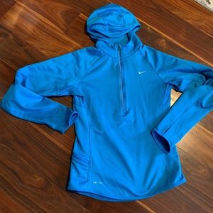 Nike half zip hoodie, light blue, size Small